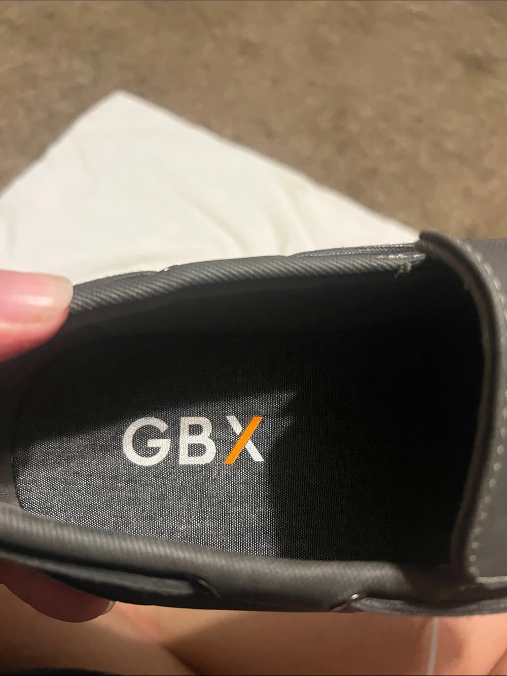 GBX brownish gray moccasin EUC